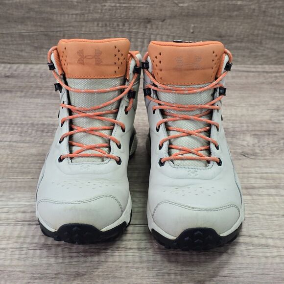 Under Armour Tabor Ridge Gore Tex Women's Size 6.5 Beige Leather Hiking Boots - Picture 3 of 14